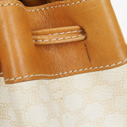 Celine Vintage Macadam Triomphe Bucket Bag mit Kordelzug
