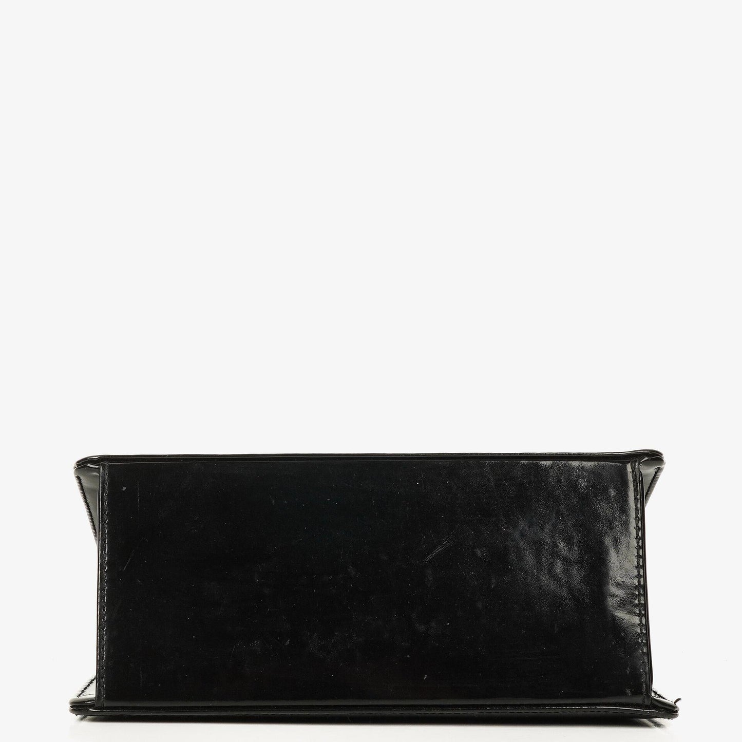 Chanel 2.55 Schultertasche aus schwarzem Lackleder mit Mademoiselle-Kette