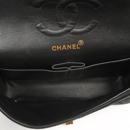 Chanel 2.55 Medium Classic Doppelklappentasche Schwarz Gepolstertes Wildleder Gold Hardware