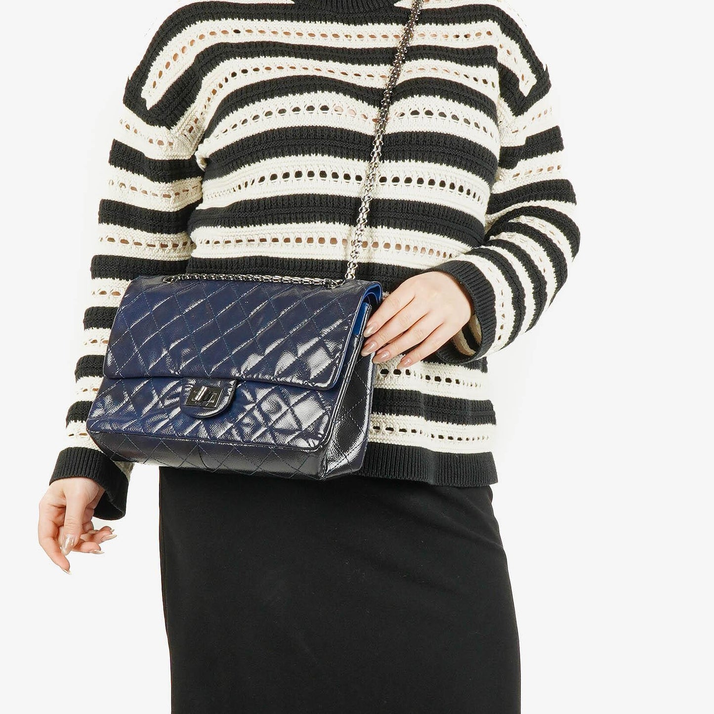 Chanel 2.55 Reissue 227 gesteppte Caviar Flap Tasche
