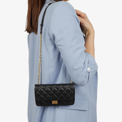 Chanel 2.55 Reissue Flap Belt Bag aus schwarzem gestepptem gealtertem Kalbsleder