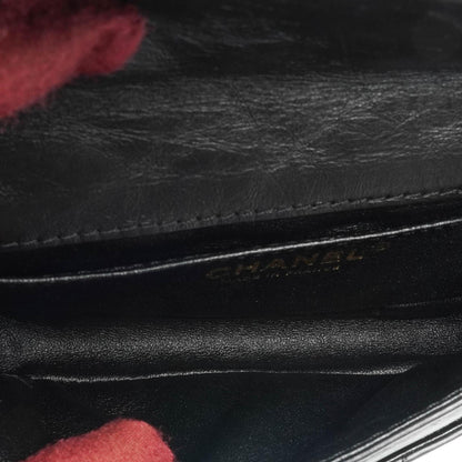Chanel 2.55 Reissue Flap Belt Bag aus schwarzem gestepptem gealtertem Kalbsleder