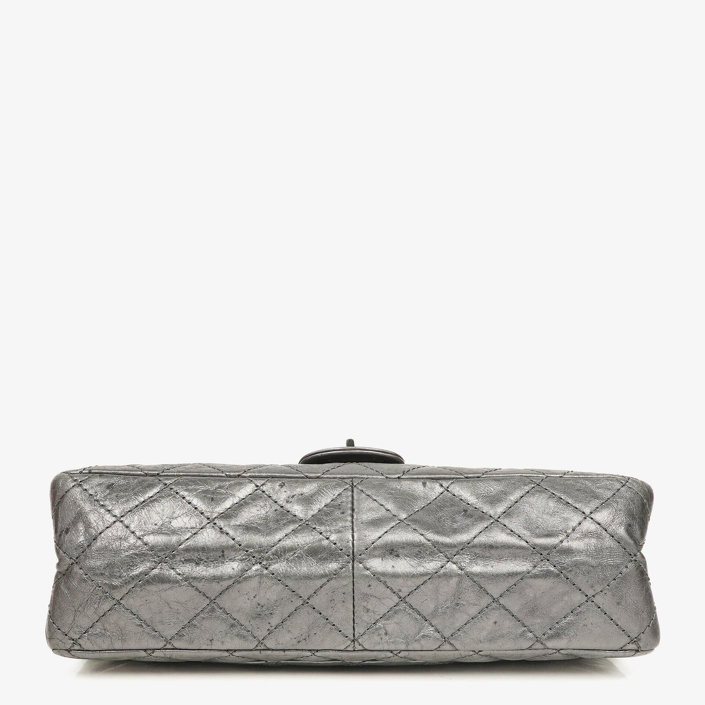 Chanel 2.55 Reissue 226 Flap Tasche aus metallisch grauem Kalbsleder