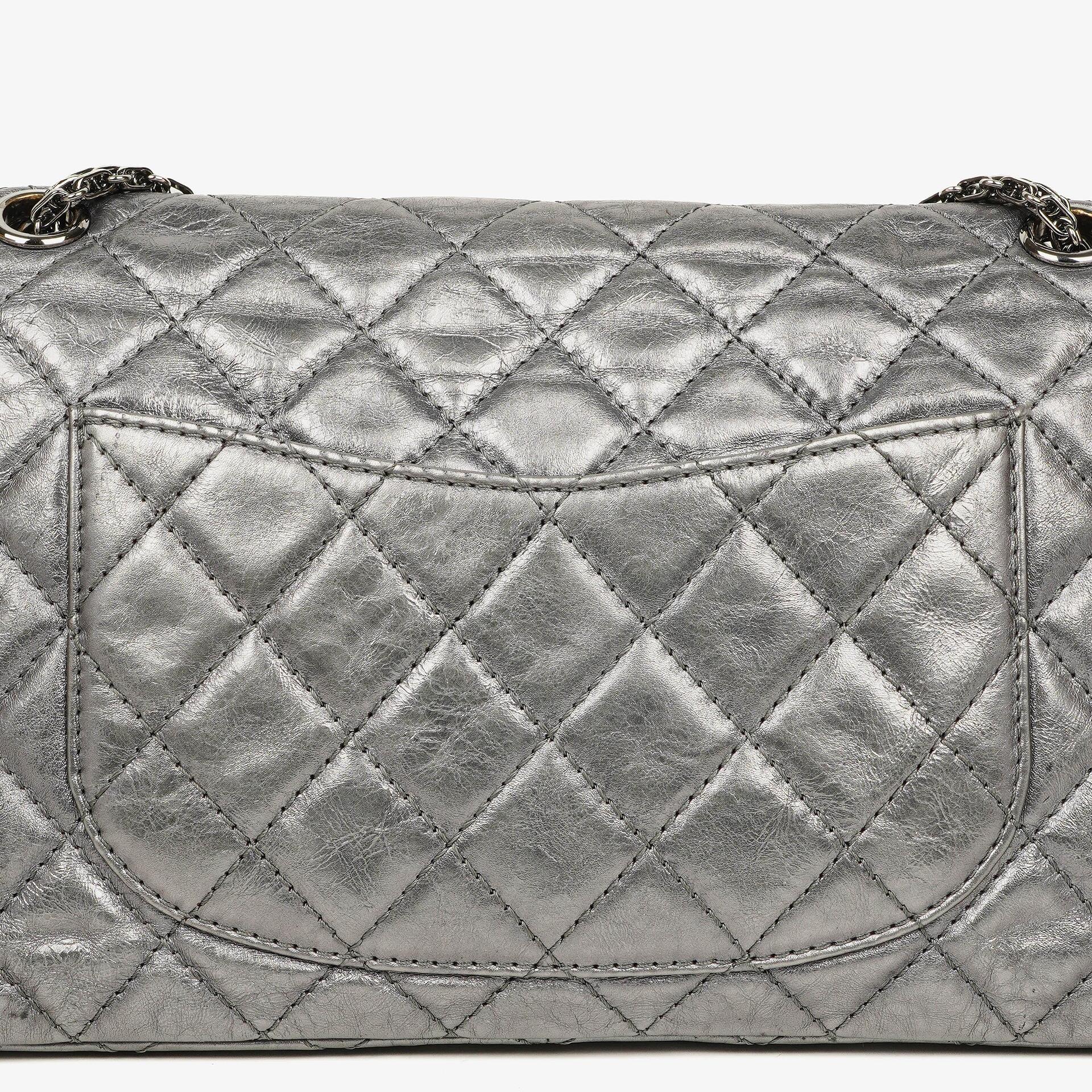 Chanel 2.55 Reissue 226 Flap Tasche aus metallisch grauem Kalbsleder