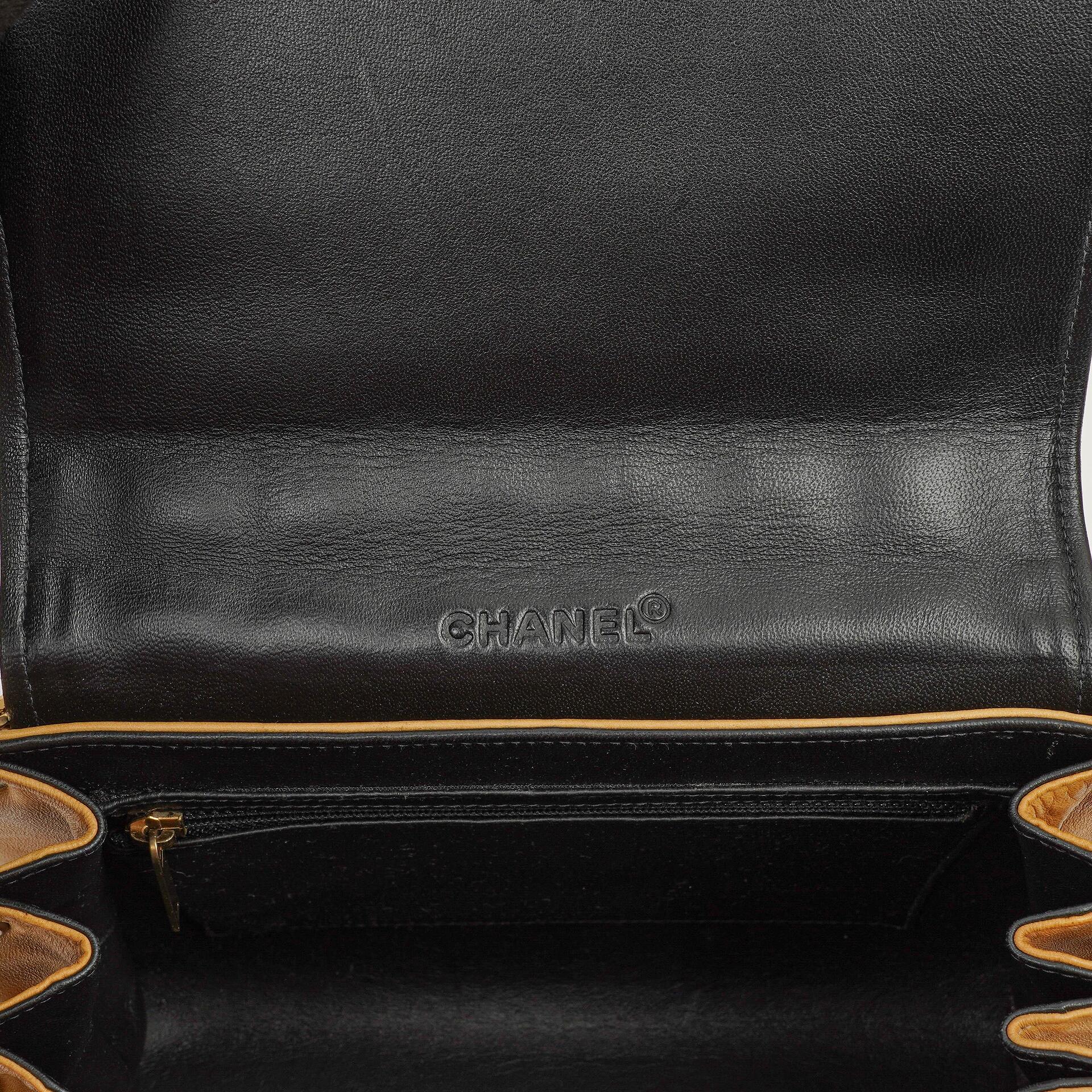 Chanel Accordion Chocolate Bar 2.55 Klappentasche Beige Gestepptes Lammleder, 2000-2002
