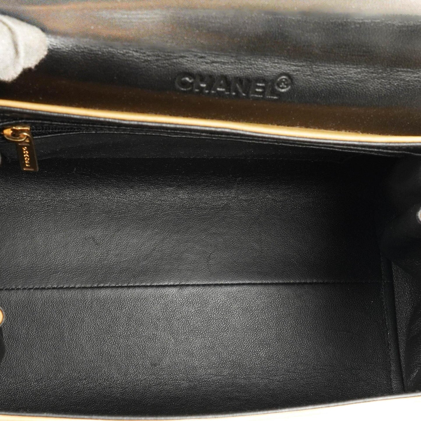 Chanel Accordion Chocolate Bar 2.55 Klappentasche Beige Gestepptes Lammleder, 2000-2002