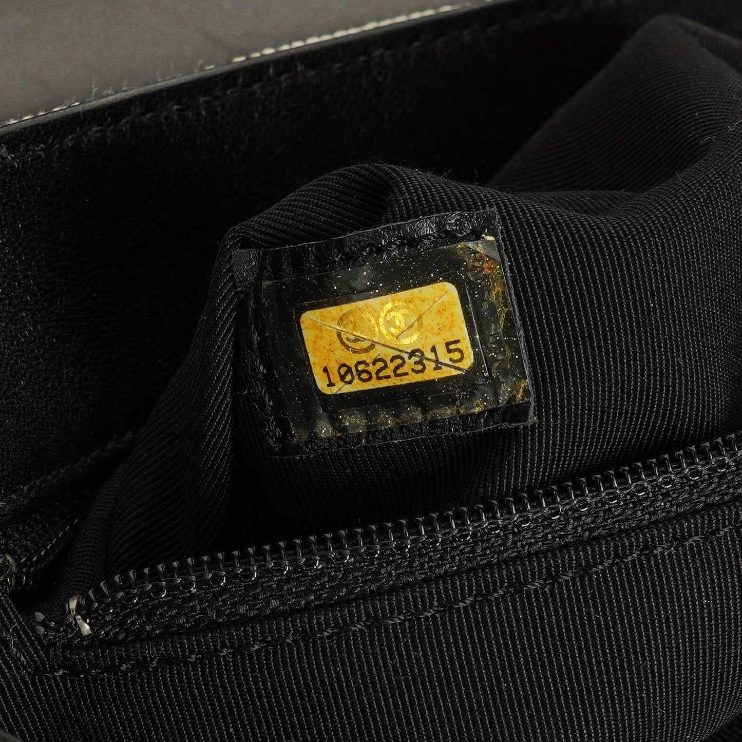 Chanel Camellia N°5 Tasche aus beigem und schwarzem Canvas