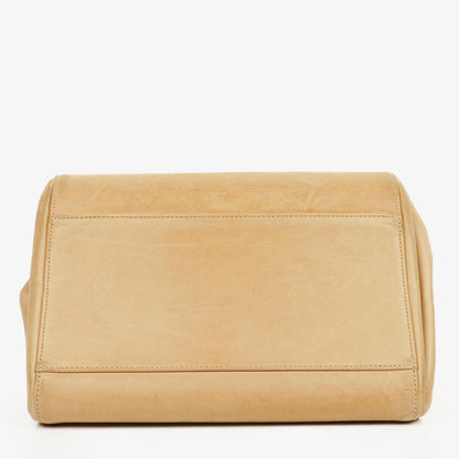 Chanel Mademoiselle Flap Accordion aus beigem Chocolate-Bar-Lammleder