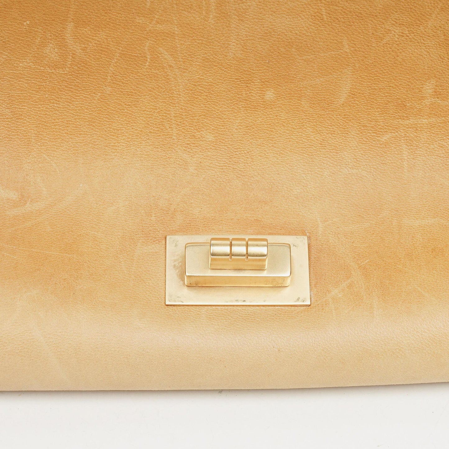 Chanel Mademoiselle Flap Accordion aus beigem Chocolate-Bar-Lammleder