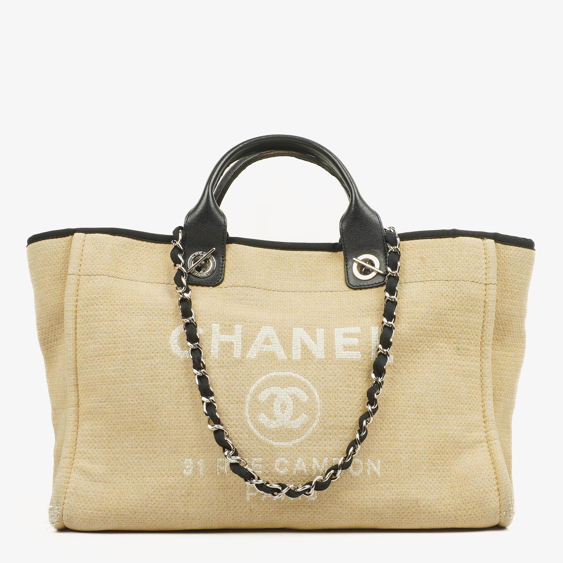 Chanel Deauville Medium Tote Bag in Beige