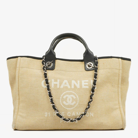 Chanel Deauville Medium Tote Bag in Beige
