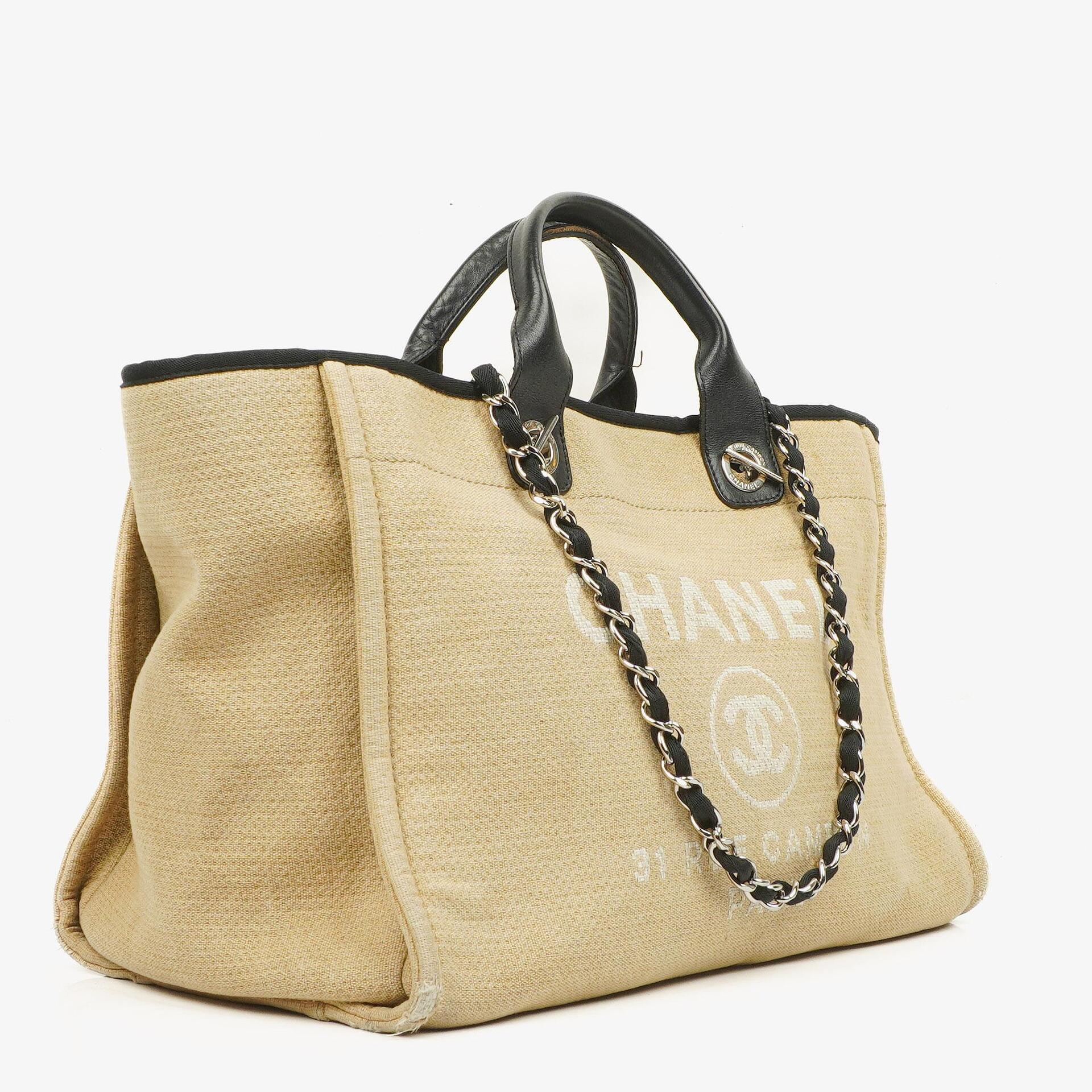 Chanel Deauville Medium Tote Bag in Beige