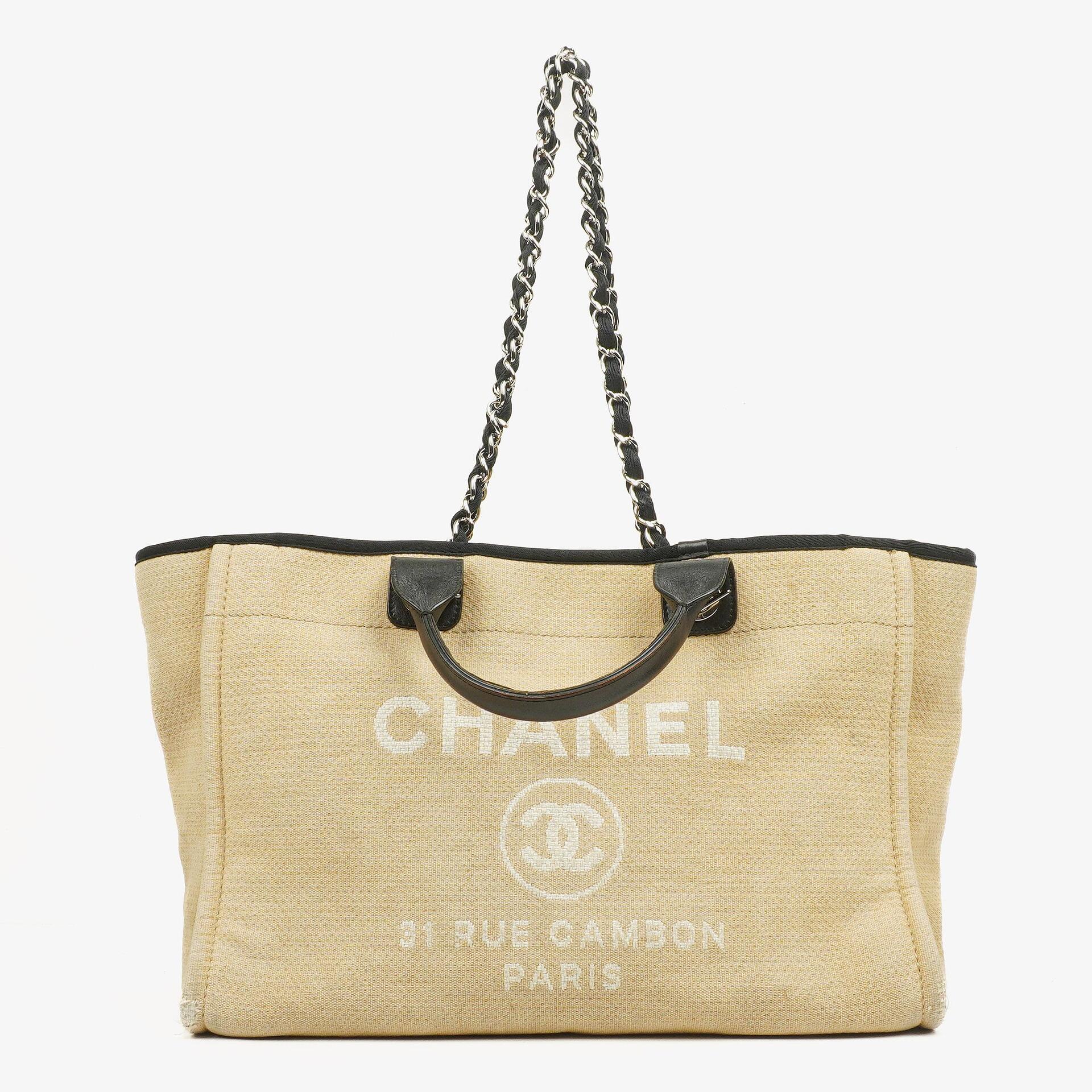 Chanel Deauville Medium Tote Bag in Beige