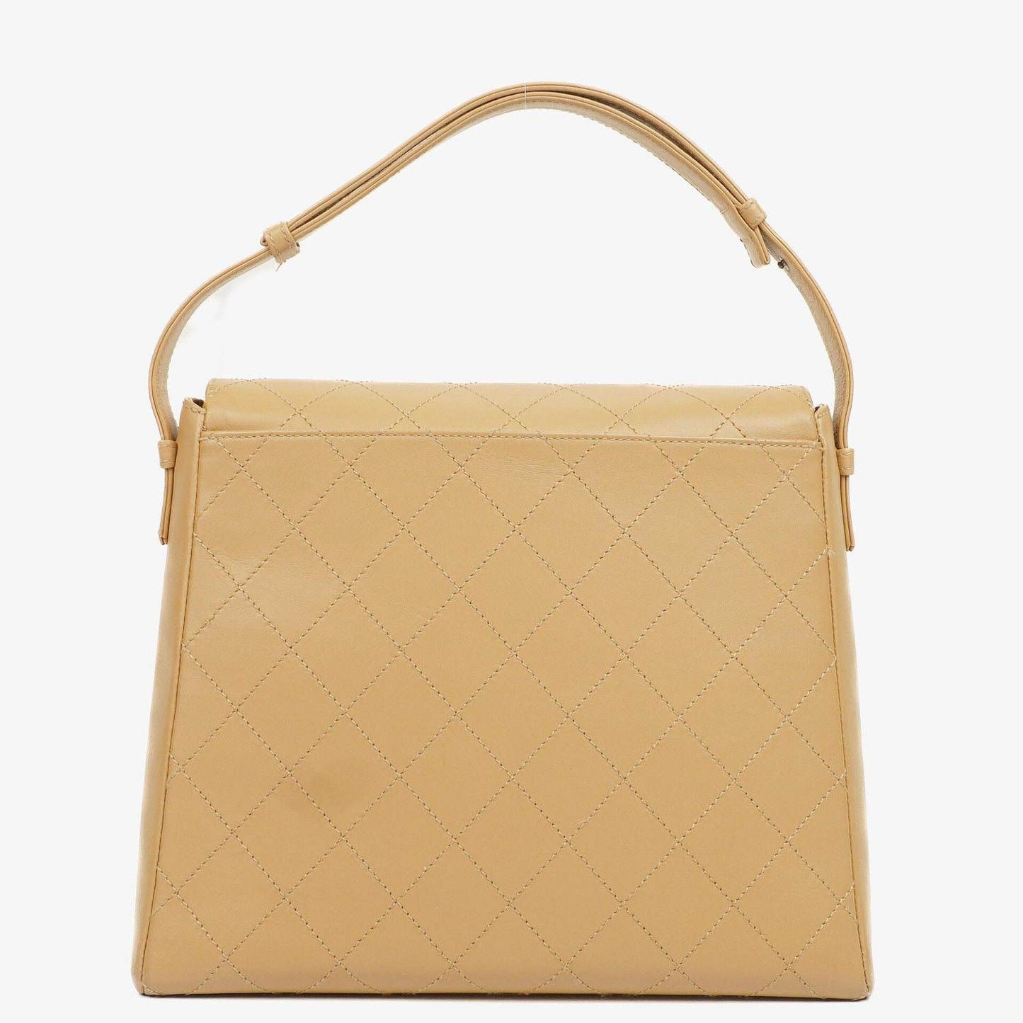 Chanel Straight Flap Tasche aus beigem Lammleder, 1997-1999