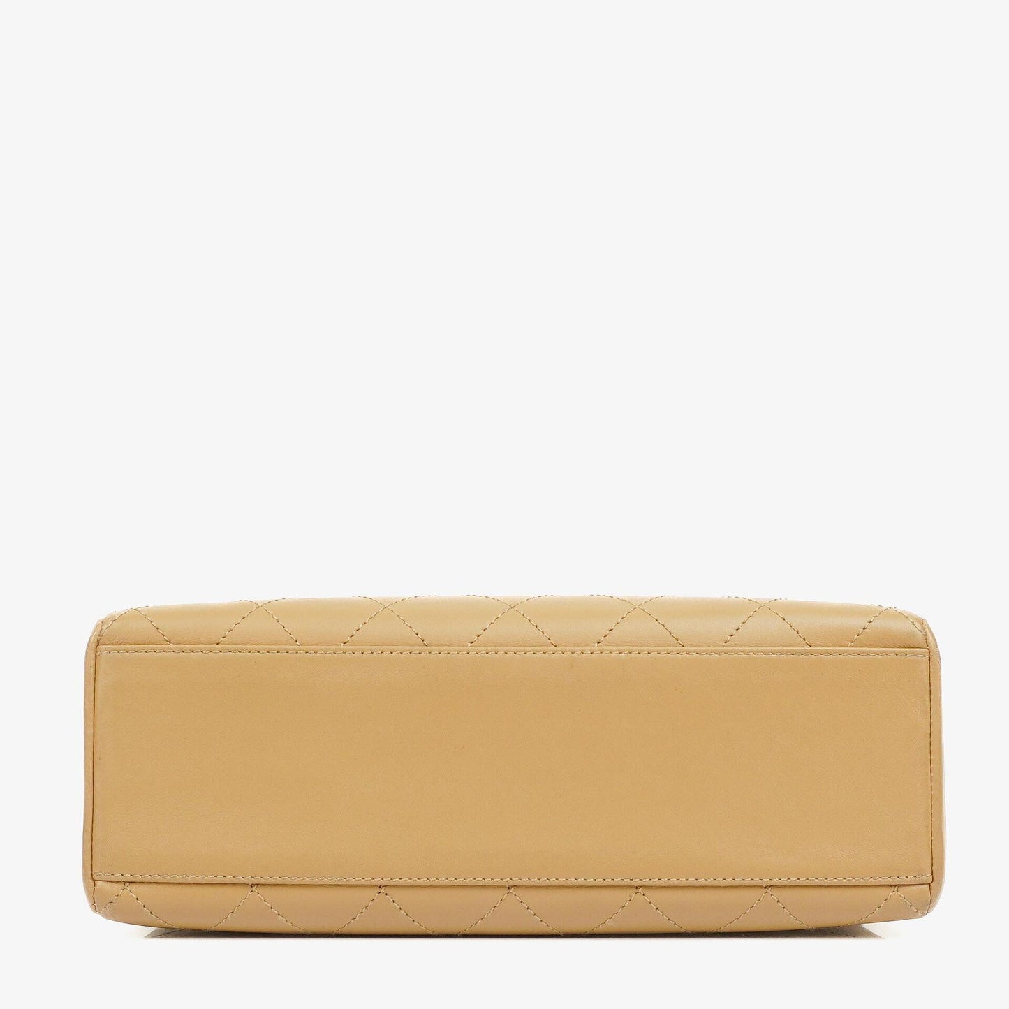 Chanel Straight Flap Tasche aus beigem Lammleder, 1997-1999