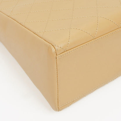 Chanel Straight Flap Tasche aus beigem Lammleder, 1997-1999
