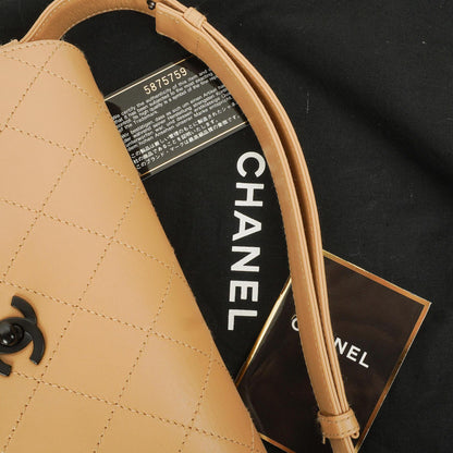 Chanel Straight Flap Tasche aus beigem Lammleder, 1997-1999