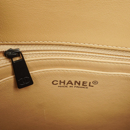 Chanel Straight Flap Tasche aus beigem Lammleder, 1997-1999
