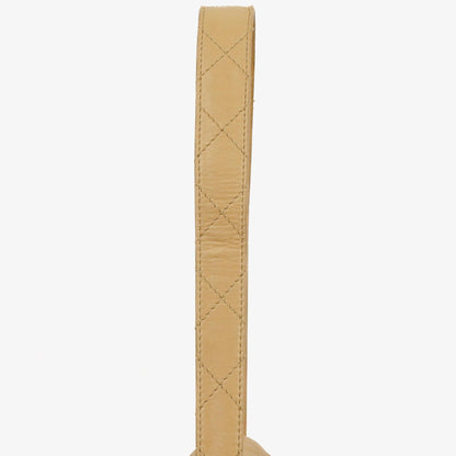 Chanel Beige Gesteppt Lammleder Diana Schultertasche mit 24K Vergoldeter Hardware