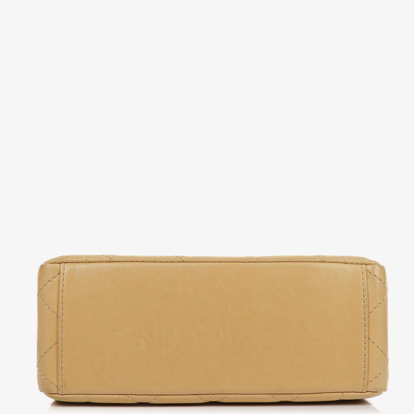 Chanel Beige Gesteppt Lammleder Diana Schultertasche mit 24K Vergoldeter Hardware