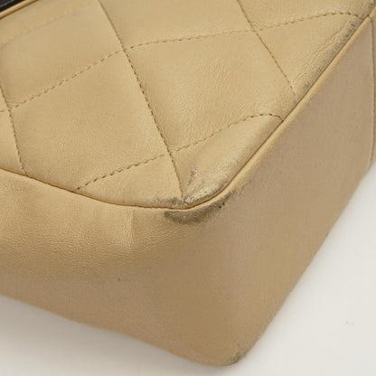 Chanel Bi-Color Gequiltete Lammleder Umschlagklapptasche mit 24K Goldbeschichtetem Hardware