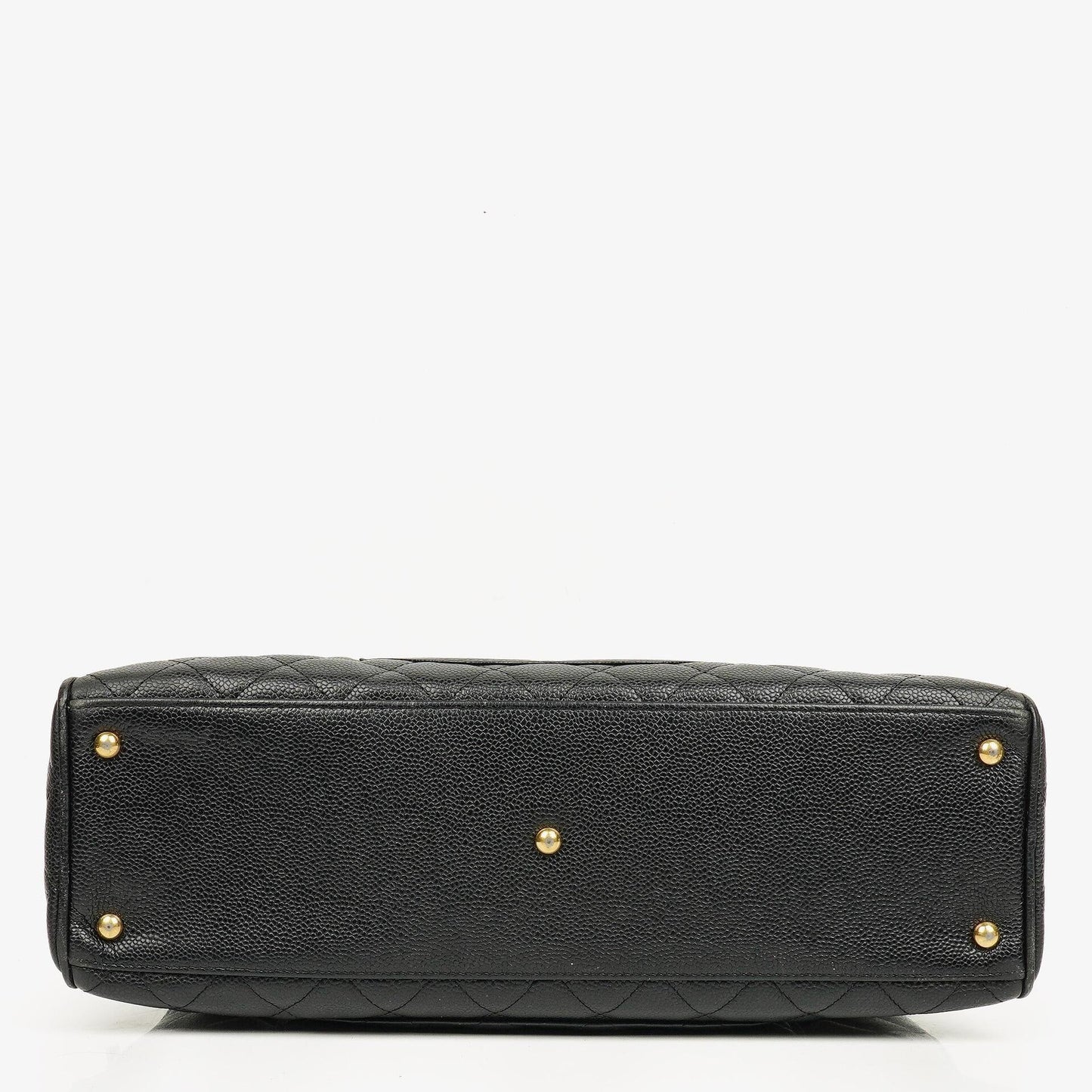 Chanel Boston Tasche aus schwarzem Caviar-Leder