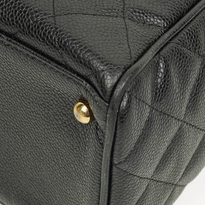 Chanel Boston Tasche aus schwarzem Caviar-Leder