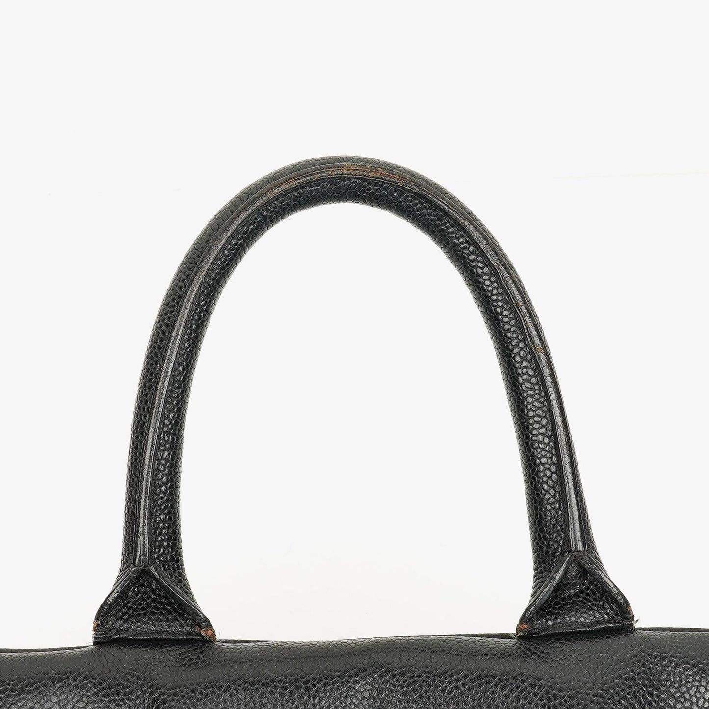 Chanel Boston Tasche aus schwarzem Caviar-Leder