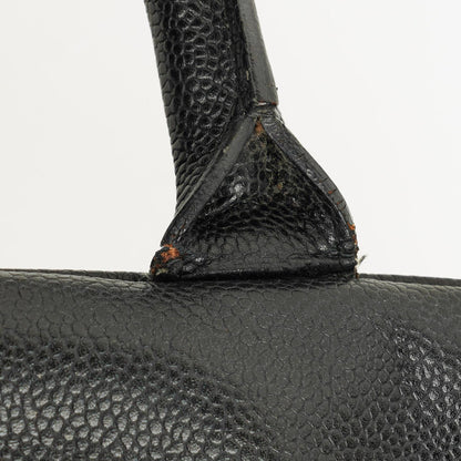 Chanel Boston Tasche aus schwarzem Caviar-Leder