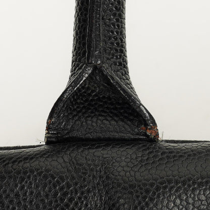 Chanel Boston Tasche aus schwarzem Caviar-Leder