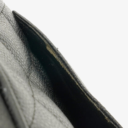 Chanel Boston Tasche aus schwarzem Caviar-Leder