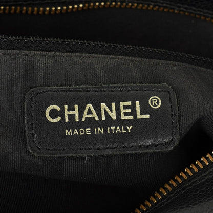 Chanel Boston Tasche aus schwarzem Caviar-Leder