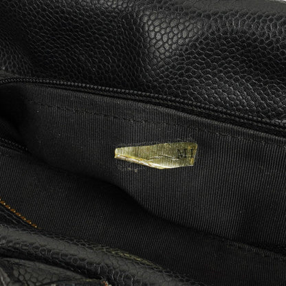 Chanel Boston Tasche aus schwarzem Caviar-Leder