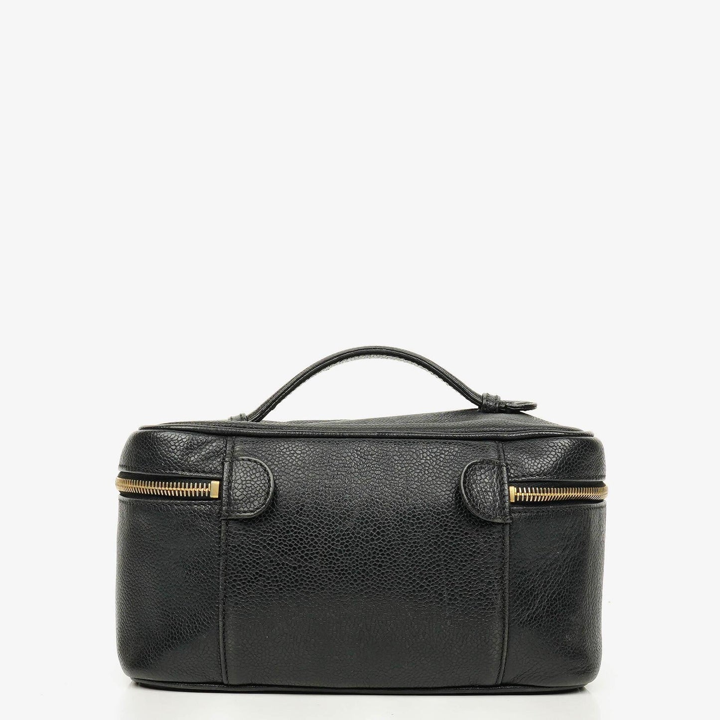 Chanel Vanity Case aus schwarzem Caviar-Leder