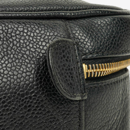 Chanel Vanity Case aus schwarzem Caviar-Leder