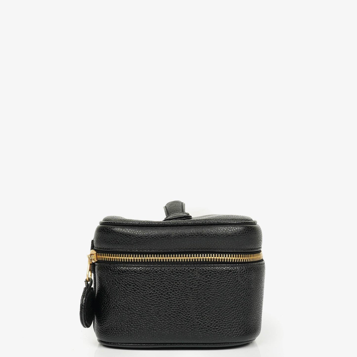 Chanel Vanity Case aus schwarzem Caviar Leder