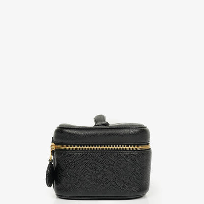 Chanel Vanity Case aus schwarzem Caviar Leder