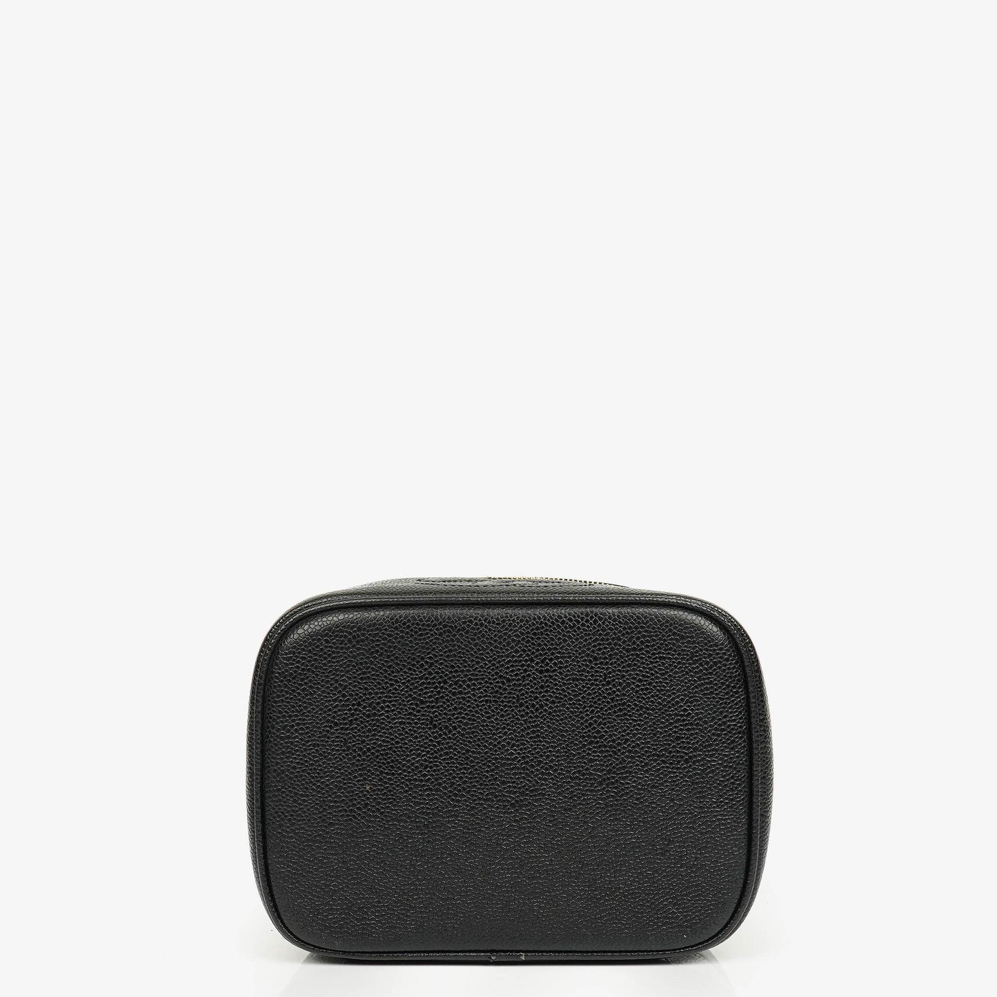 Chanel Vanity Case aus schwarzem Caviar Leder
