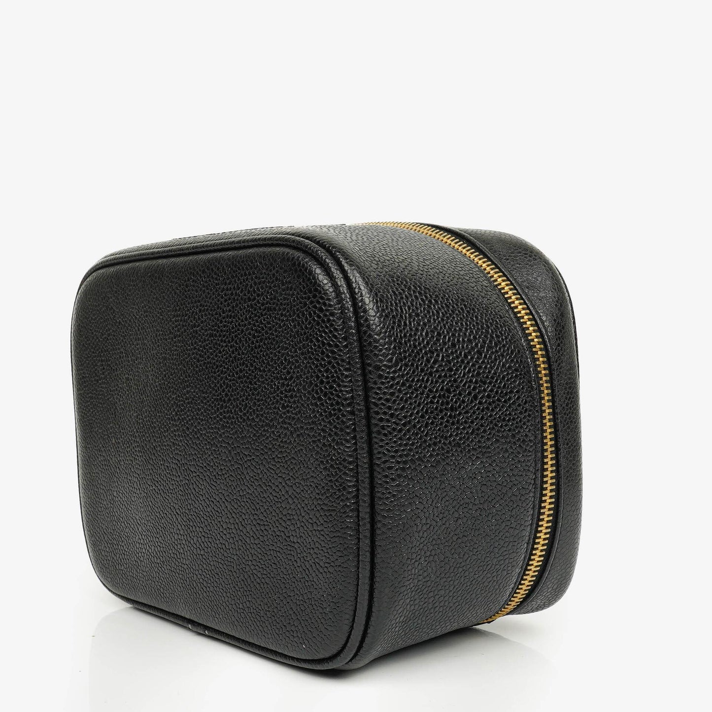 Chanel Vanity Case aus schwarzem Caviar Leder