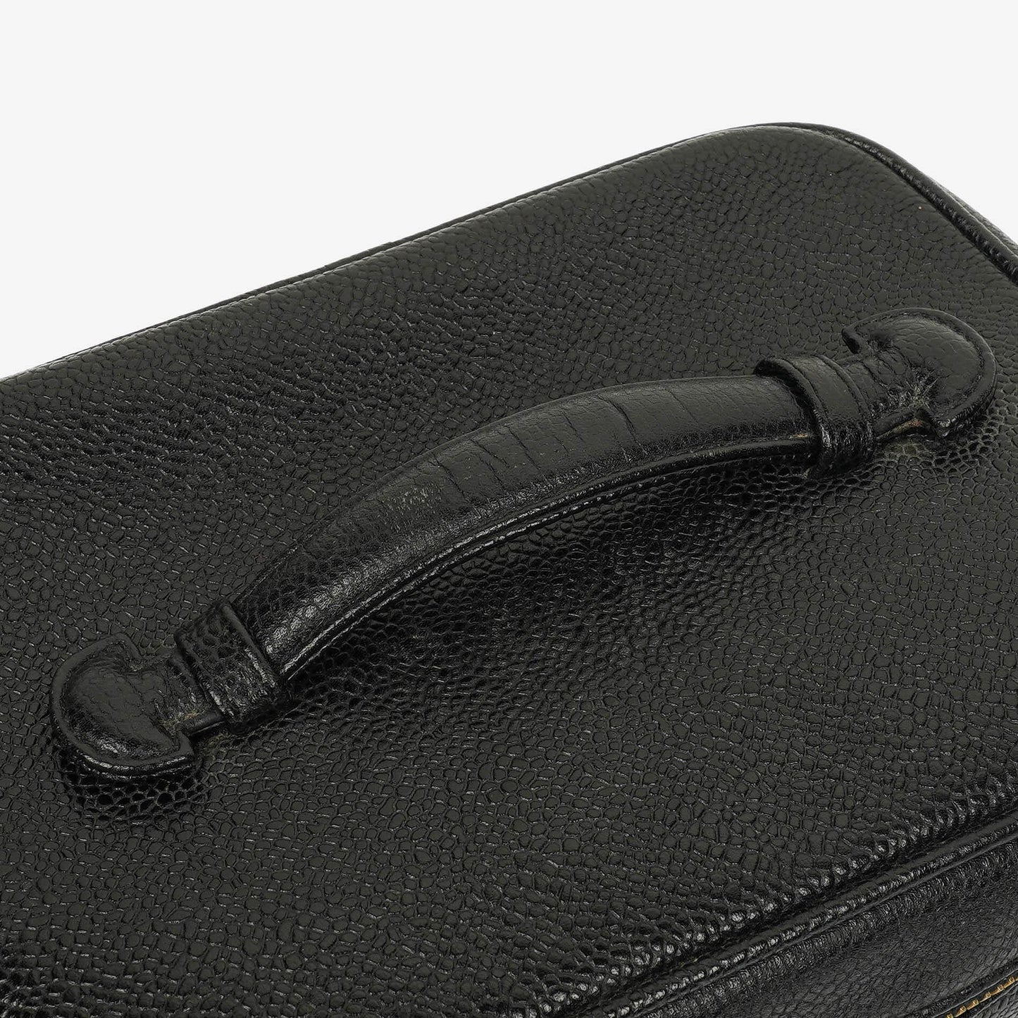Chanel Vanity Case aus schwarzem Caviar Leder