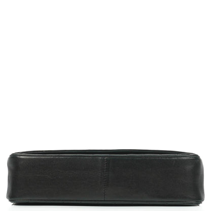 Chanel Classic Single Flap Tasche Medium Gesteppt Lammleder Schwarz mit 24K Gold Hardware