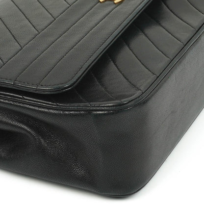 Chanel Classic Single Flap Tasche Medium Gesteppt Lammleder Schwarz mit 24K Gold Hardware