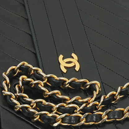 Chanel Classic Single Flap Tasche Medium Gesteppt Lammleder Schwarz mit 24K Gold Hardware