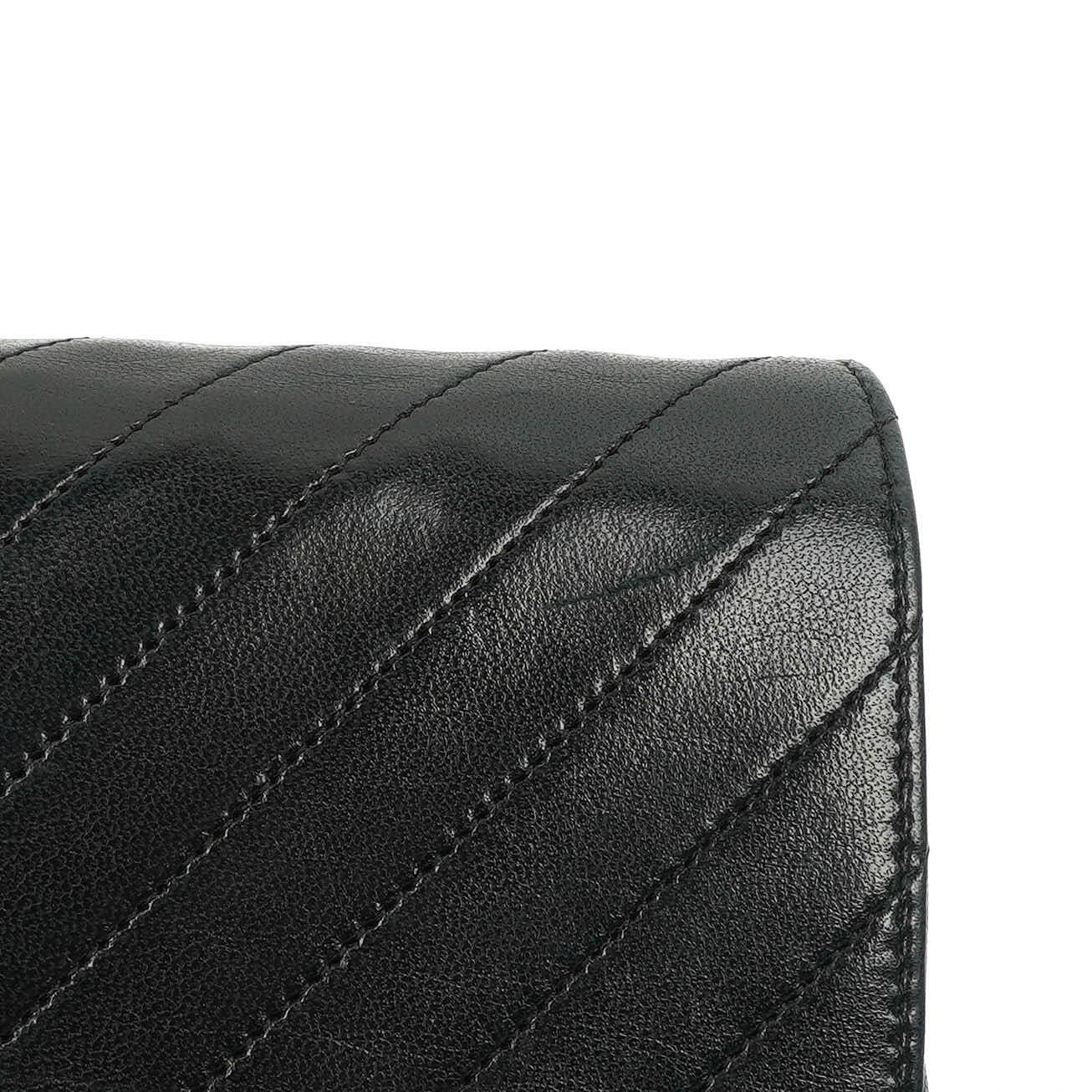 Chanel Classic Single Flap Tasche Medium Gesteppt Lammleder Schwarz mit 24K Gold Hardware