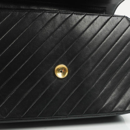 Chanel Classic Single Flap Tasche Medium Gesteppt Lammleder Schwarz mit 24K Gold Hardware