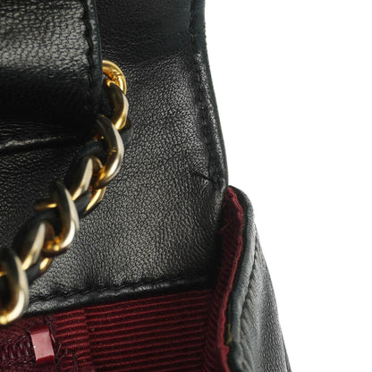 Chanel Classic Single Flap Tasche Medium Gesteppt Lammleder Schwarz mit 24K Gold Hardware