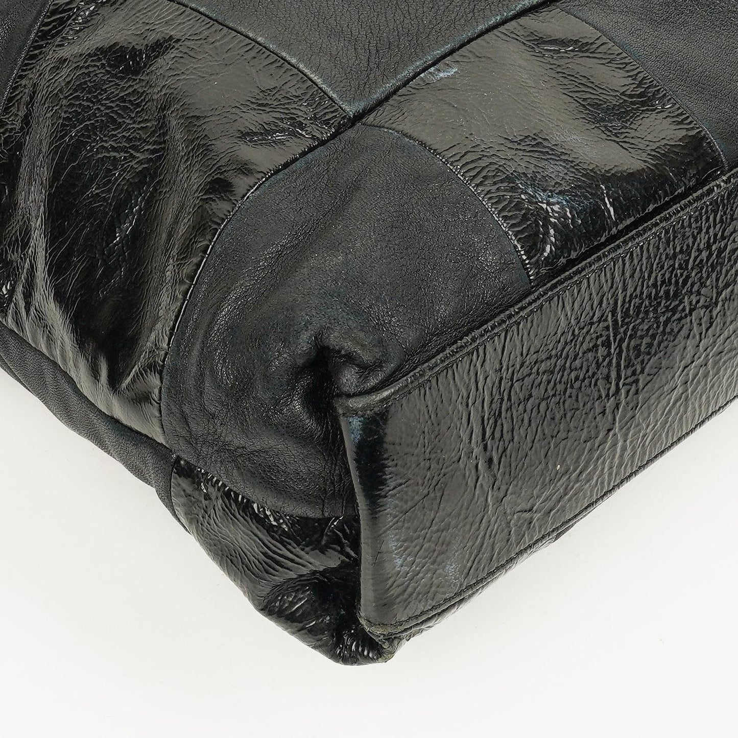 Chanel Große Brooklyn Ligne Patchwork Cabas Tote Tasche aus schwarzem Leder