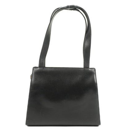 Chanel Camellia Top-Handle-Tasche aus schwarzem Leder