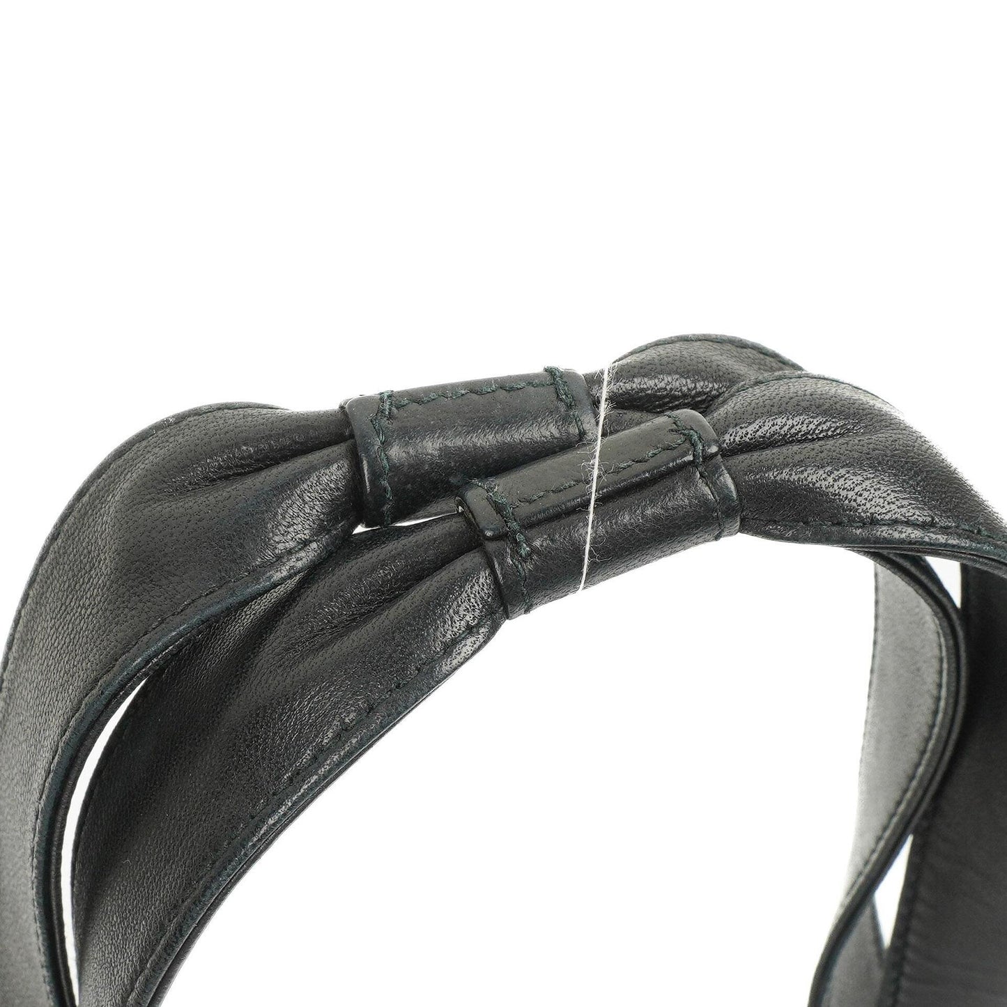 Chanel Camellia Top-Handle-Tasche aus schwarzem Leder