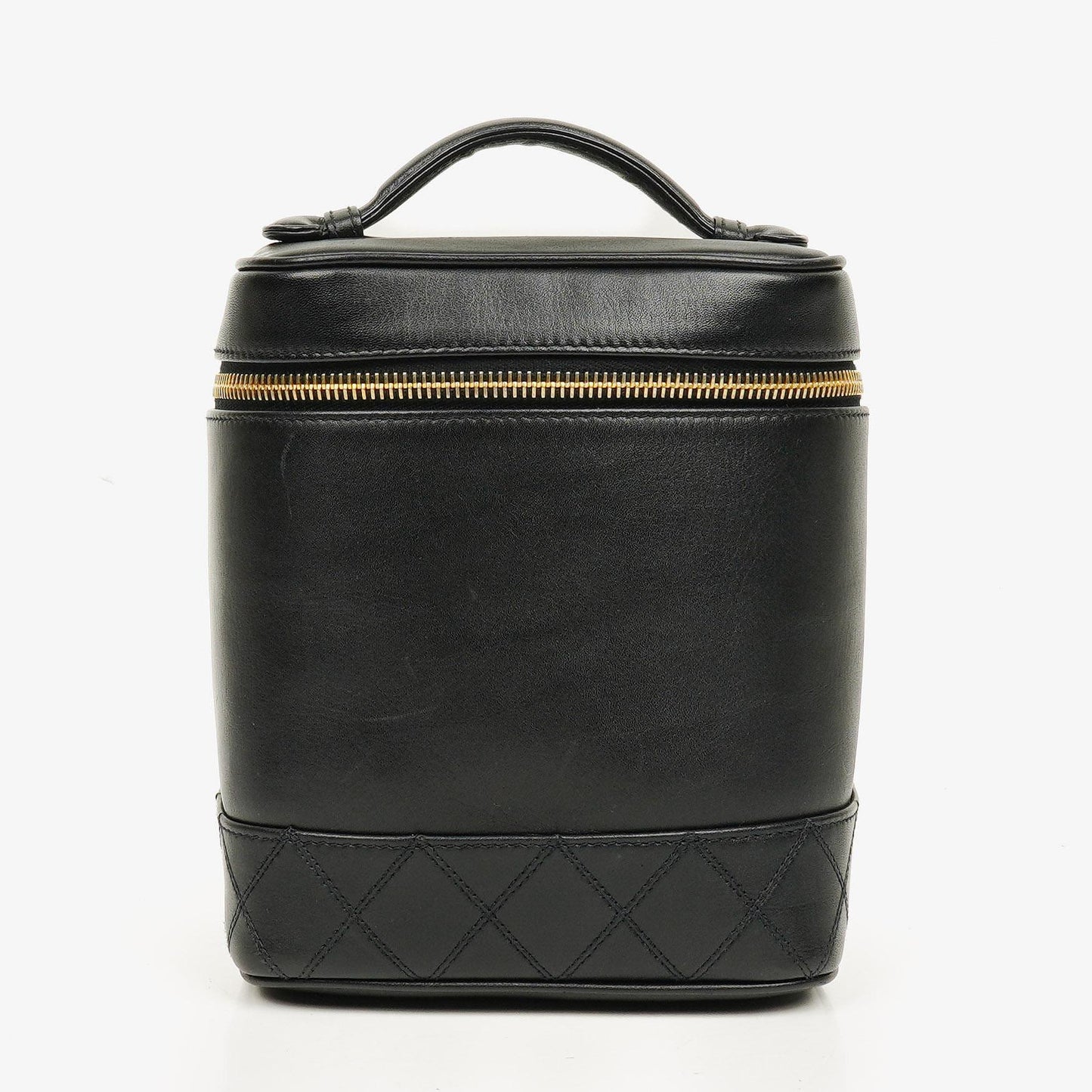 Chanel Kosmetikkoffer aus schwarzem Leder